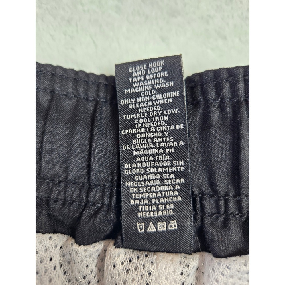 Ocean Pacific Mens Board Shorts Size M 32-34 Black Blue Striped Swim Trunks OP - Picture 3 of 12